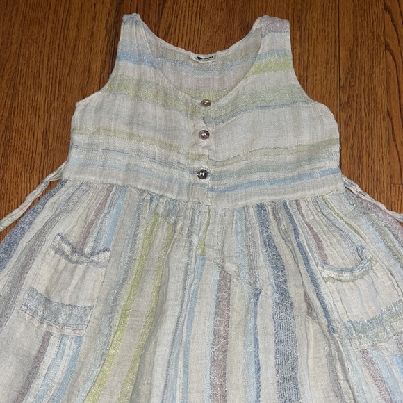 Girl’s Striped Button Dress Size 4 - Picture 2 of 6